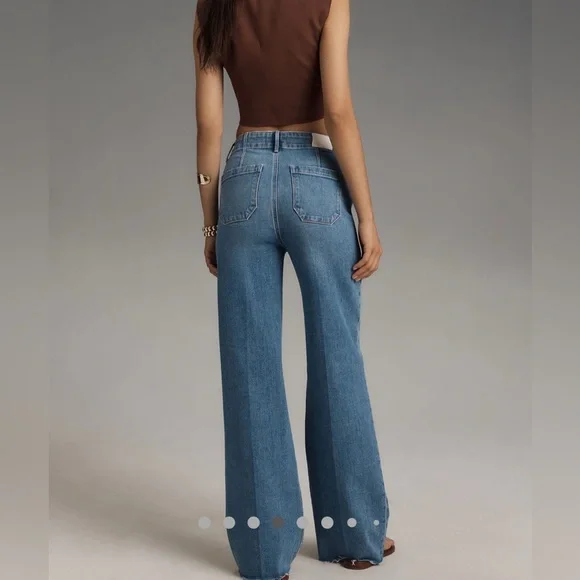 Paige Anessa High Waisted, Wide Leg Jeans NWT - Picture 2 of 6